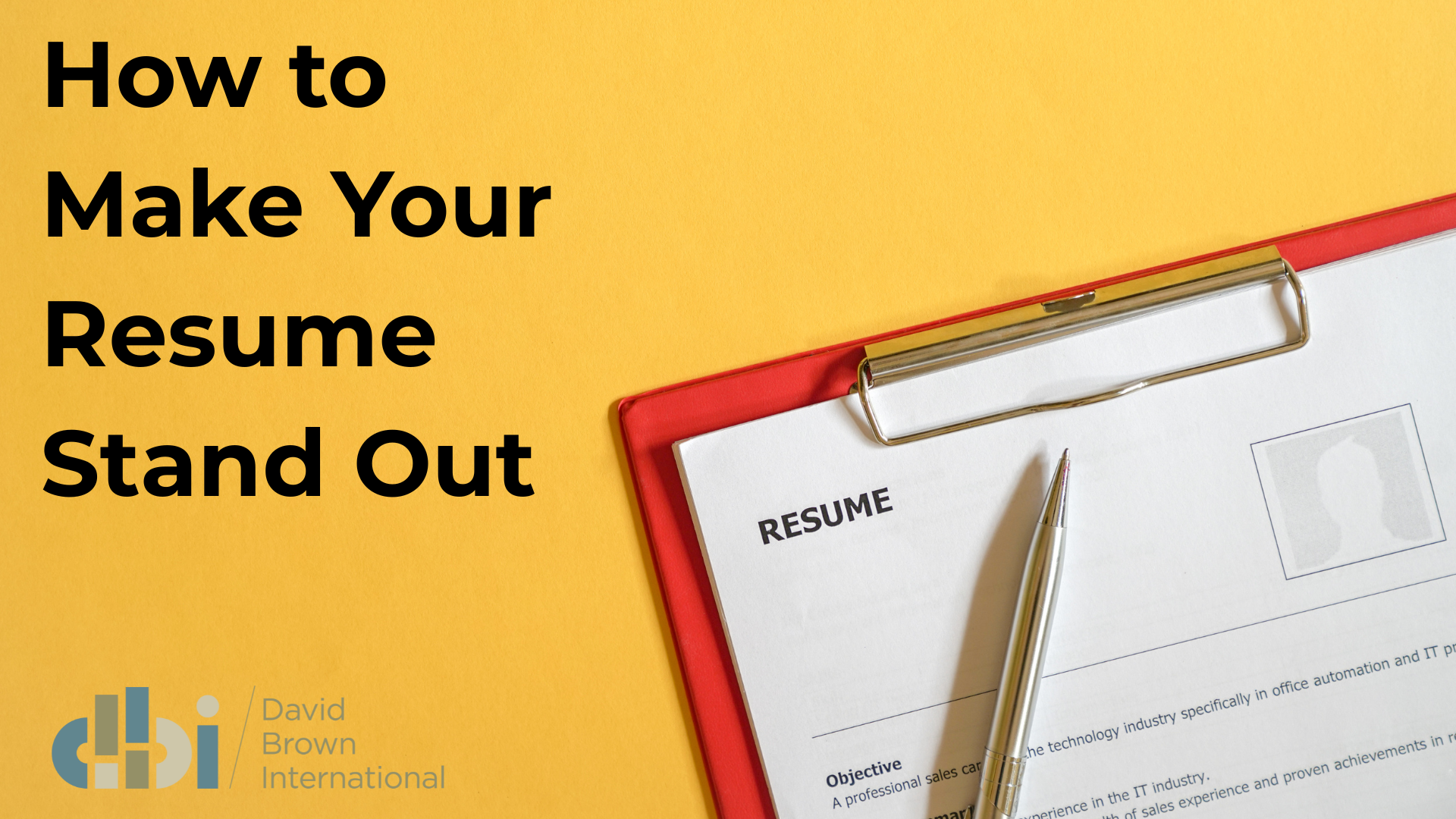 How to Make Your Resume Stand Out
