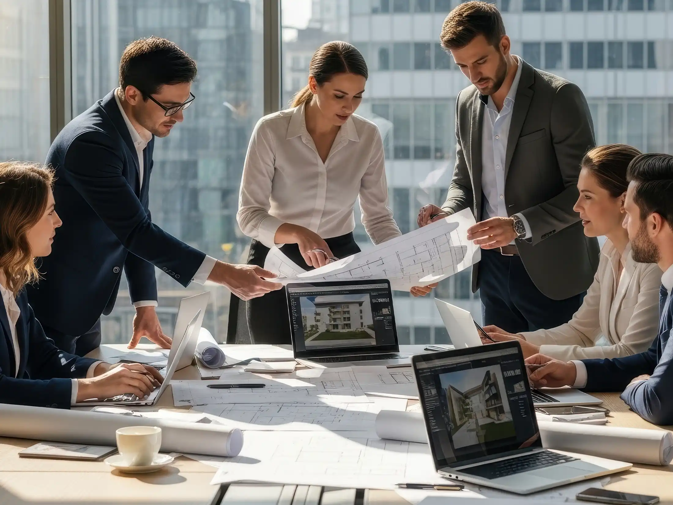 Professional team of architects